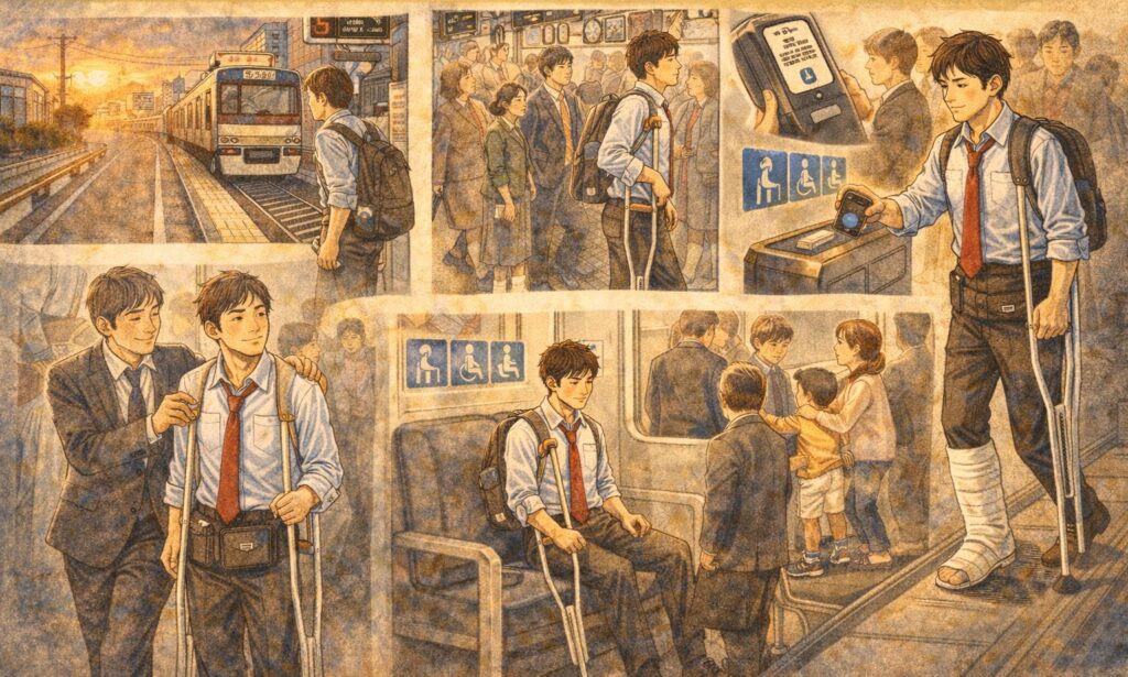 アキレス腱断裂後の社会復帰と通勤の実体験