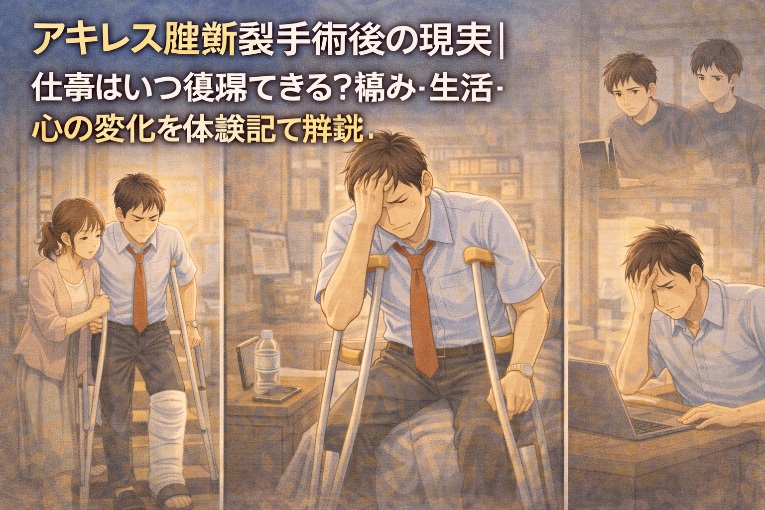 アキレス腱断裂手術後の現実｜仕事はいつ復帰できる？痛み・生活・心の変化を体験記で解説