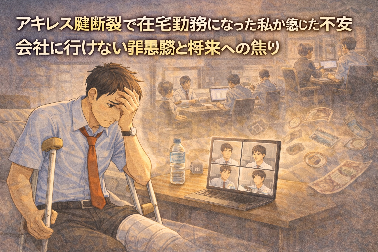 アキレス腱断裂で在宅勤務になった私が感じた不安｜会社に行けない罪悪感と将来への焦り