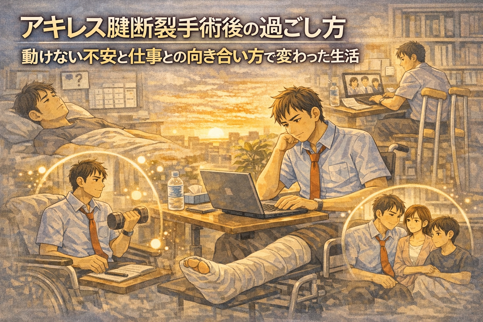 アキレス腱断裂手術後の過ごし方｜動けない不安と仕事との向き合い方で変わった生活