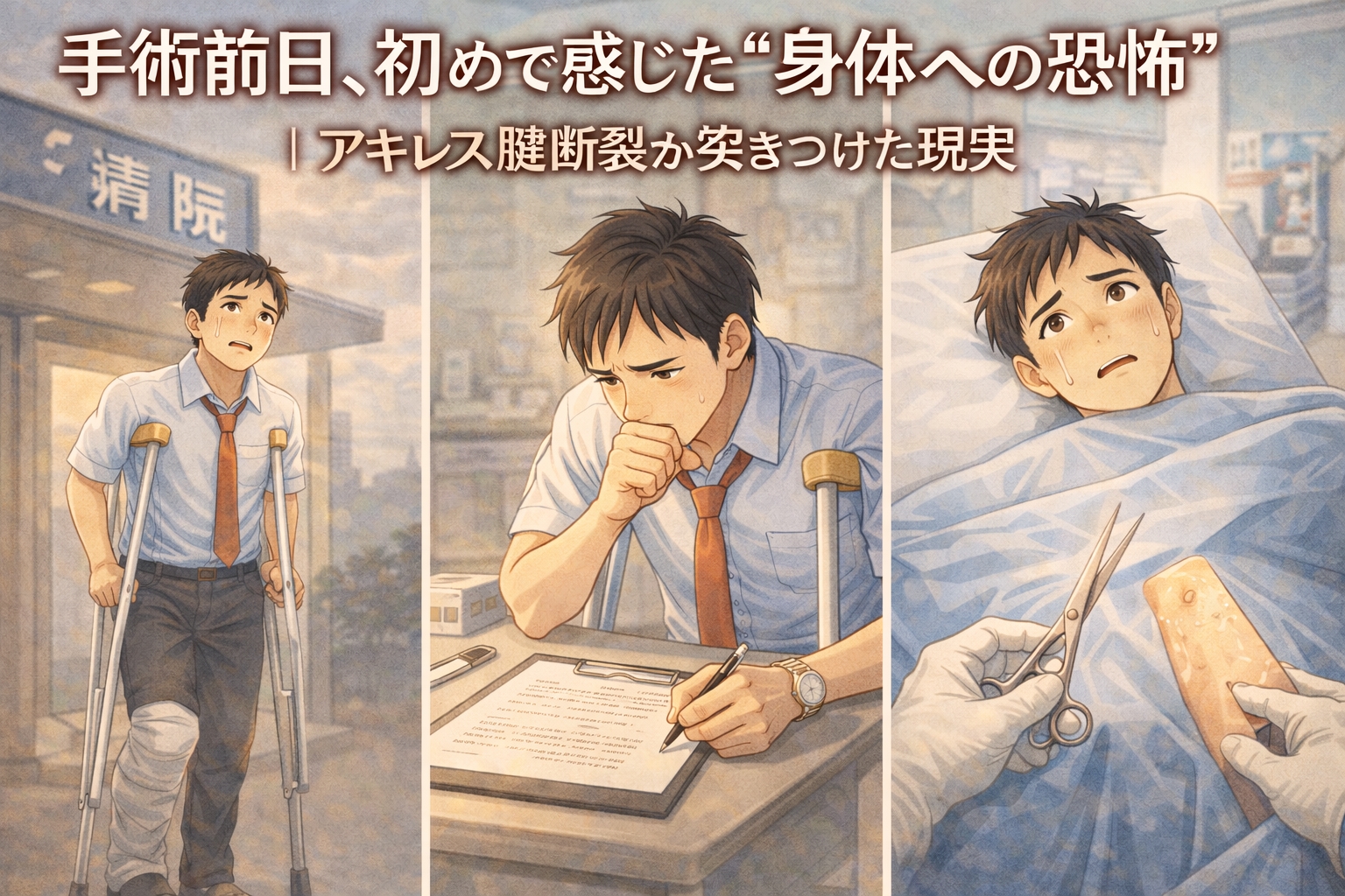手術前日、初めて感じた“身体への恐怖”｜アキレス腱断裂が突きつけた現実