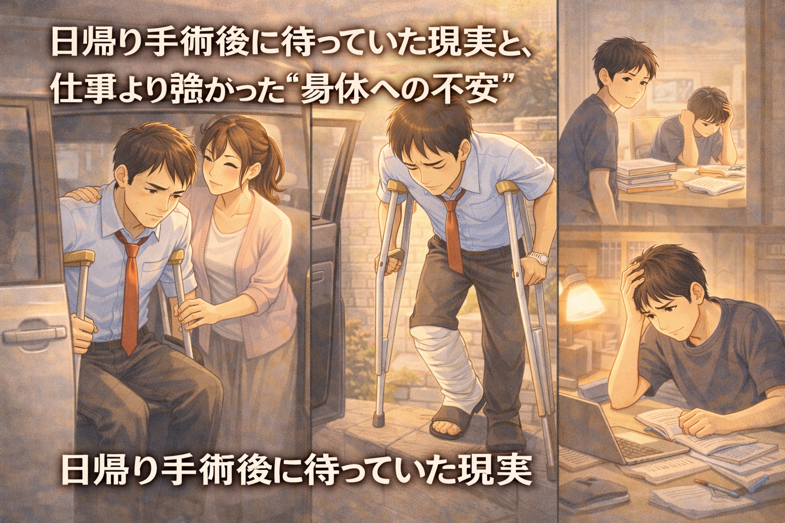 日帰り手術後に待っていた現実と、仕事より強かった“身体への不安”