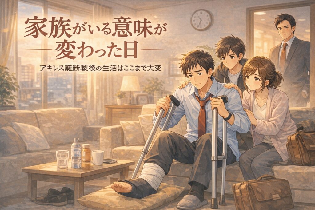 アキレス腱断裂　家族に感謝