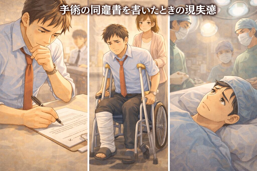 アキレス腱断裂　手術の同意書を書いた時の現実感