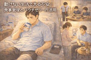 動けない生活で太る不安｜食事管理とパウチゼリーの活用