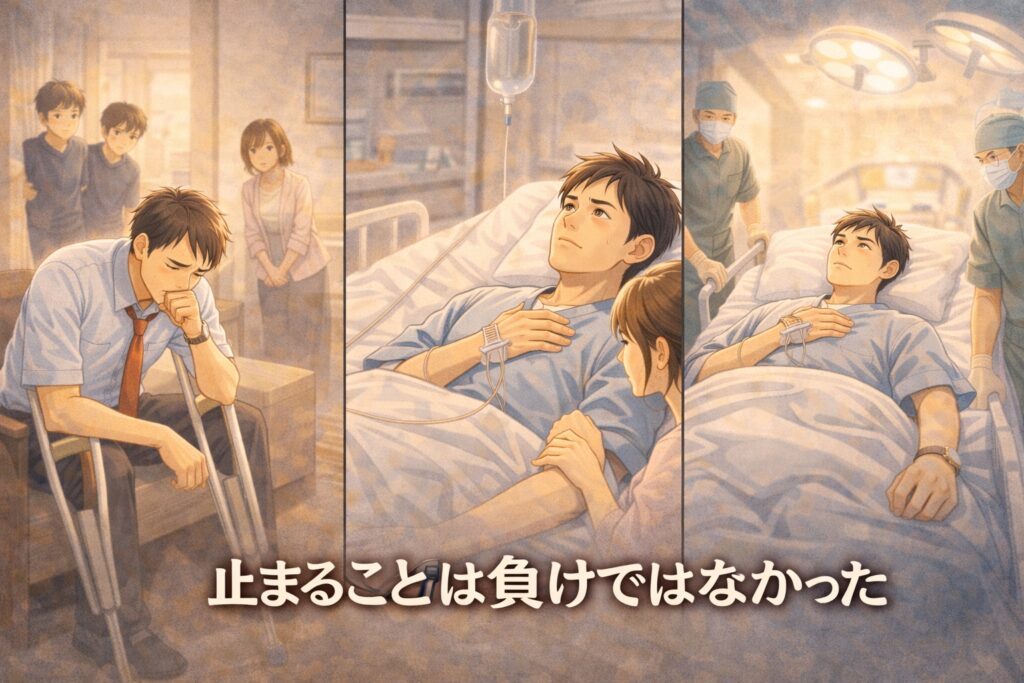 アキレス腱断裂で会社員を見直す