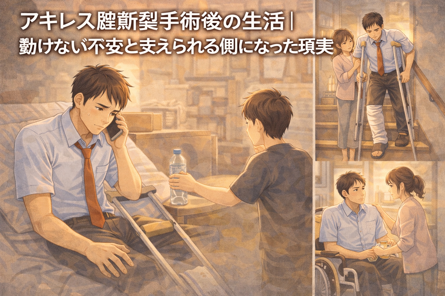 アキレス腱断裂手術後の生活｜動けない不安と支えられる側になった現実