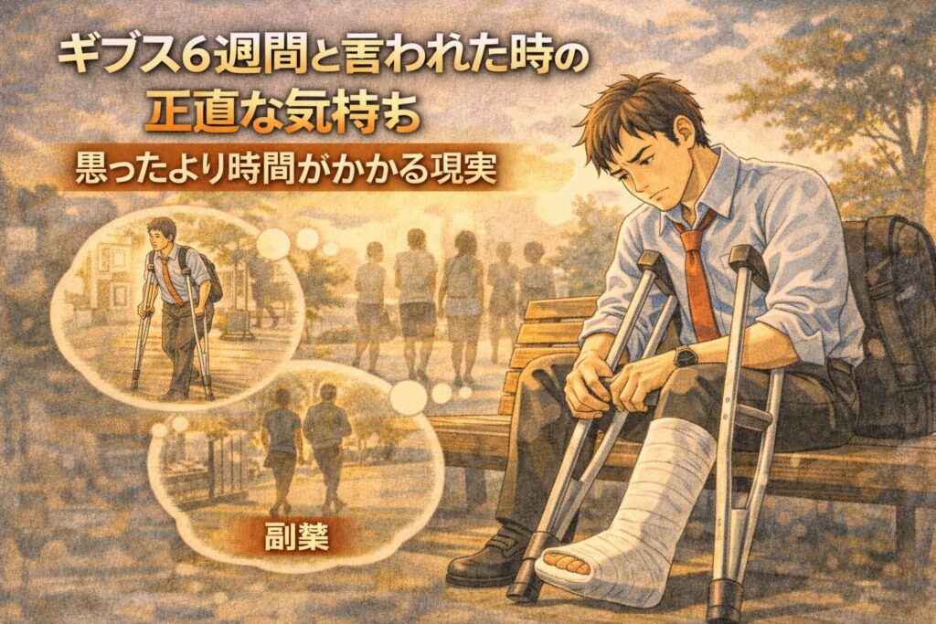 ギプス6週間と言われた時の正直な気持ち｜思ったより時間がかかる現実