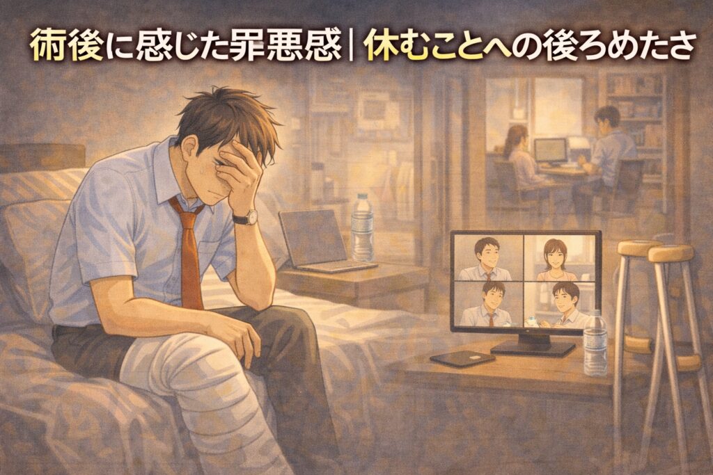 術後に感じた罪悪感｜休むことへの後ろめたさ