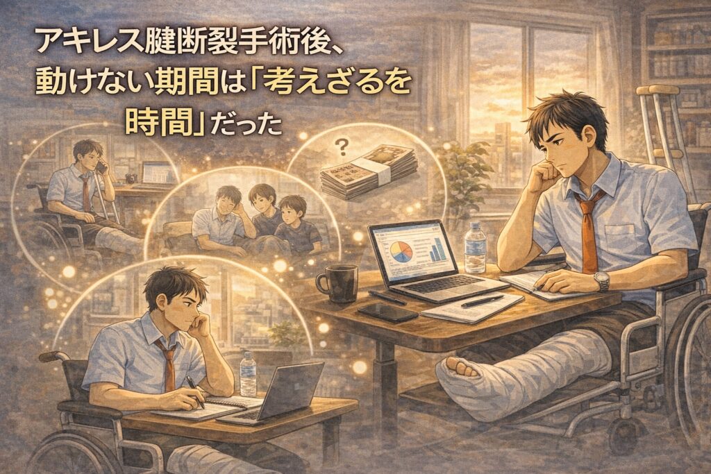 アキレス腱断裂手術後、動けない期間は「考えざるを得ない時間」だった