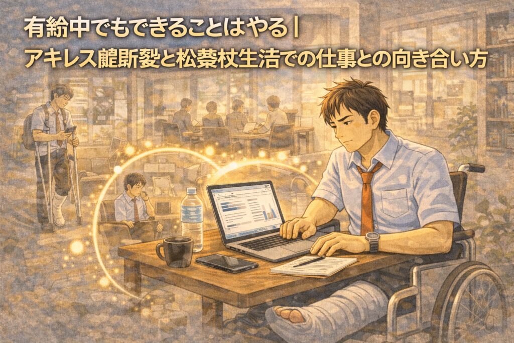 有給中でもできることはやる｜アキレス腱断裂と松葉杖生活での仕事との向き合い方