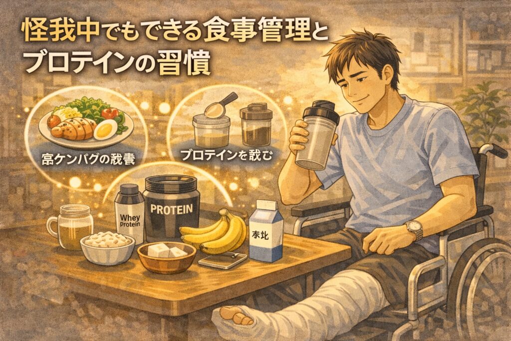 怪我中でもできる食事管理とプロテインの習慣