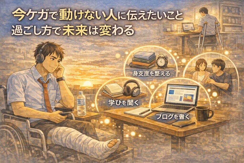 今ケガで動けない人に伝えたいこと｜過ごし方で未来は変わる