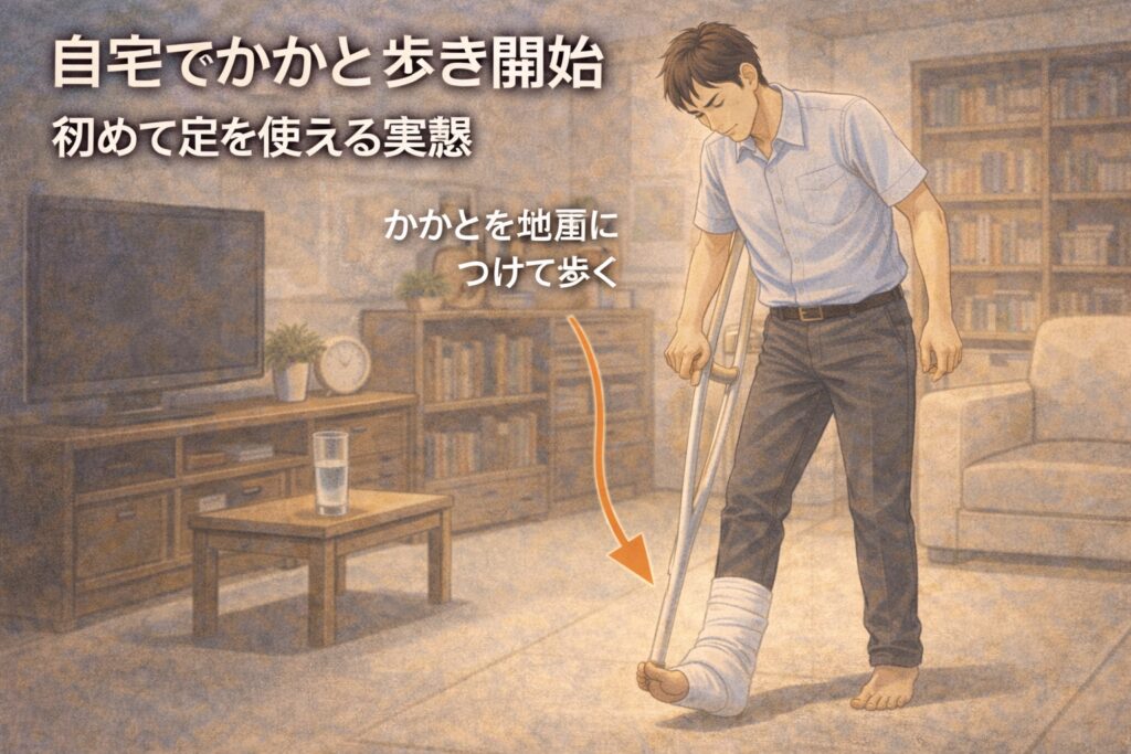 自宅でかかと歩き開始｜初めて足を使える実感