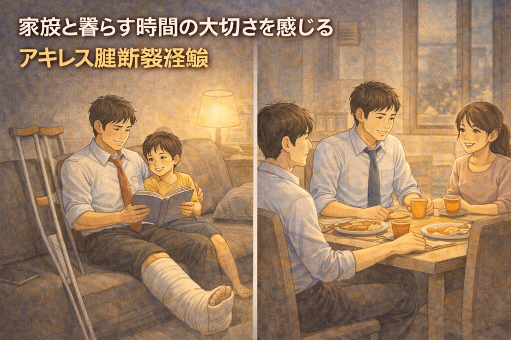 家族と暮らす時間の大切さを感じるアキレス腱断裂経験