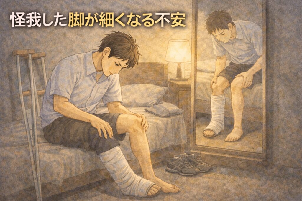怪我した脚が細くなる不安