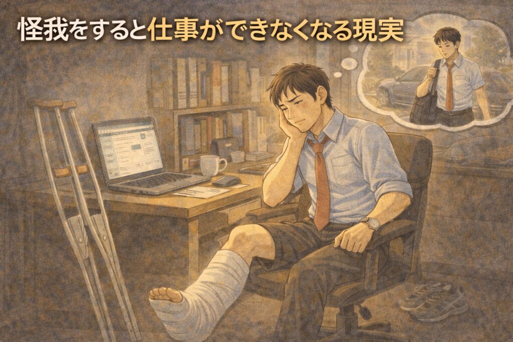 怪我をすると仕事ができなくなる現実