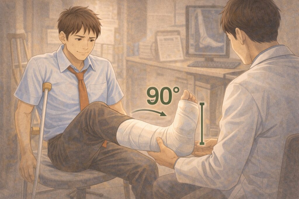 ギブス90度へ変更｜回復が前進した瞬間