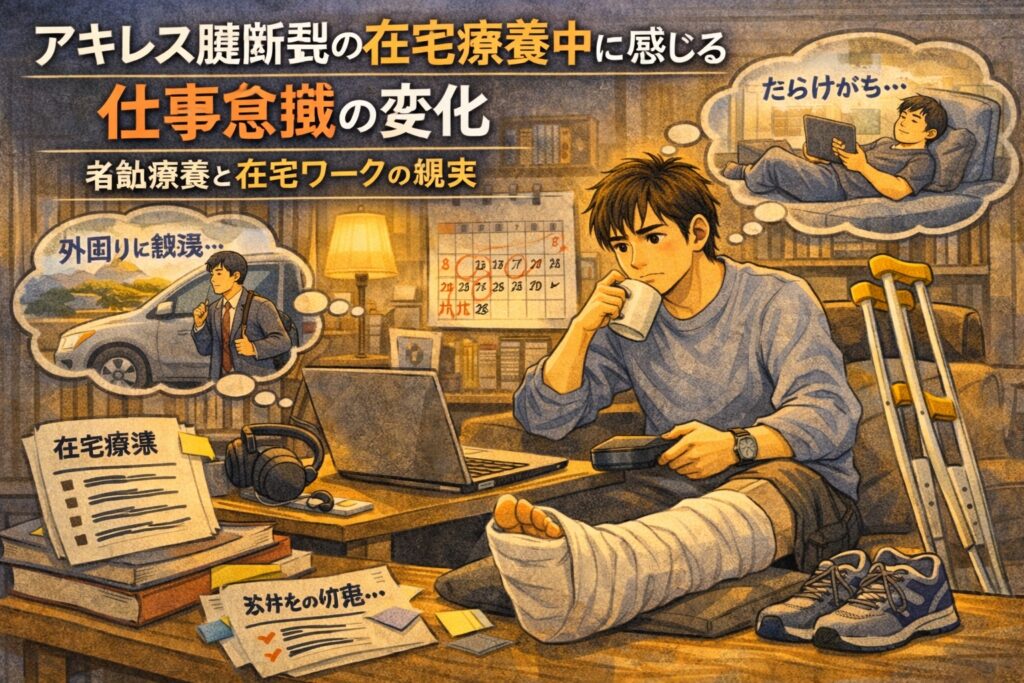アキレス腱断裂の在宅療養中に感じる仕事意識の変化｜有給療養と在宅ワークの現実