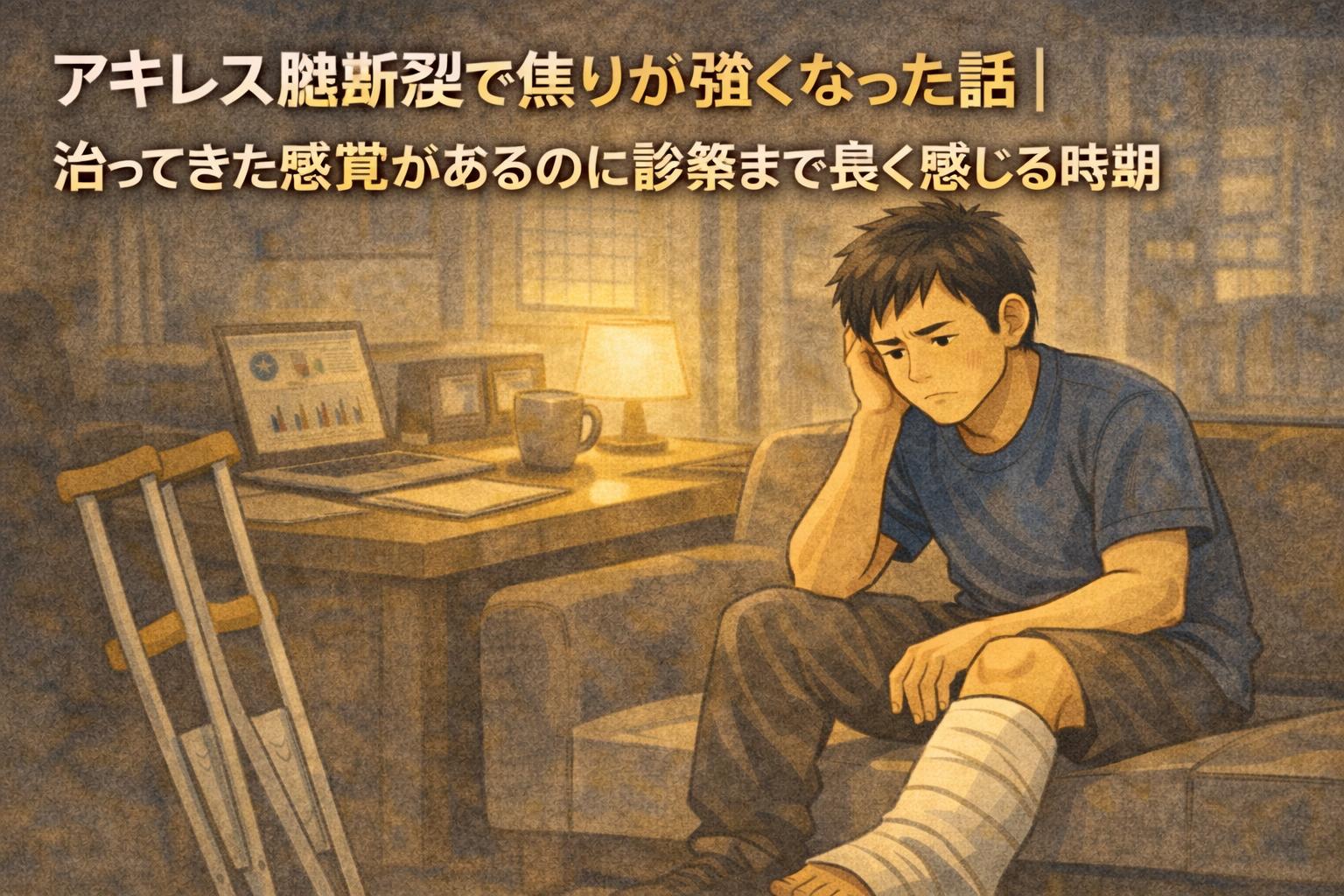 アキレス腱断裂で焦りが強くなった話｜治ってきた感覚があるのに診察まで長く感じる時期