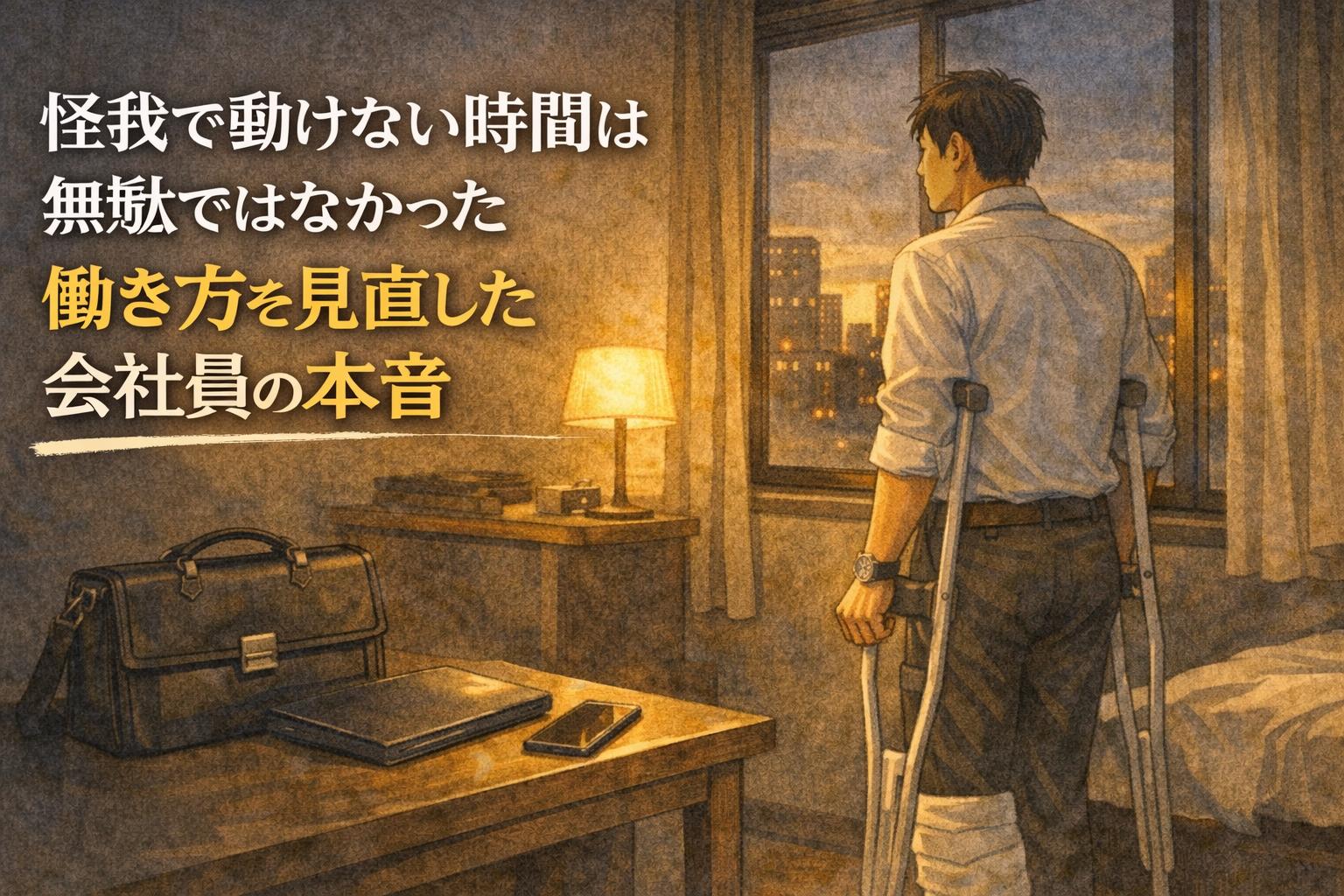 怪我で動けない時間は無駄ではなかった｜働き方を見直した会社員の本音